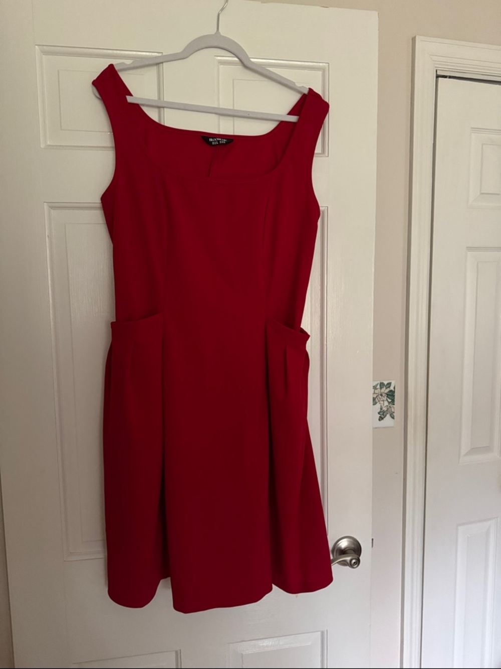 BloomChic Vibrant Red Sleeveless Fit-and-Flare Dress